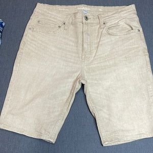 Tan jean shorts